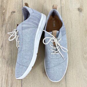 TOMS Cabrillo Women's Grey Chambray Sneakers Sz10 ECU